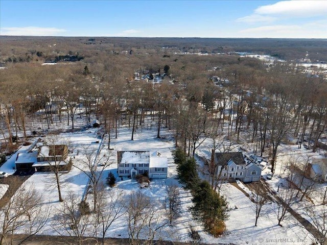 view of snowy aerial view