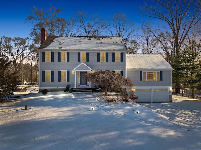 view of front facade with a garage