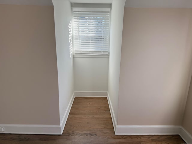 interior space with hardwood / wood-style flooring