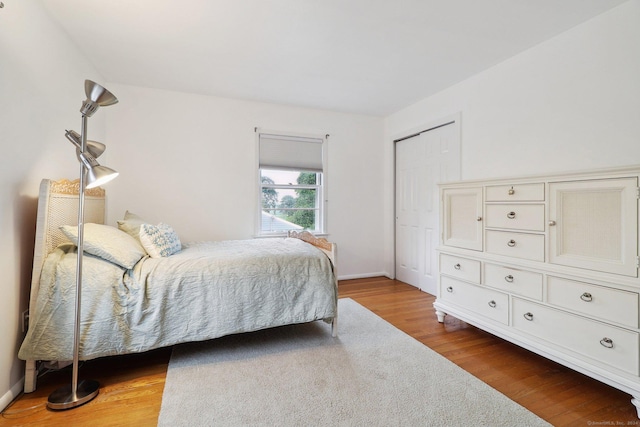 bedroom featuring light hardwood / wood-style floors