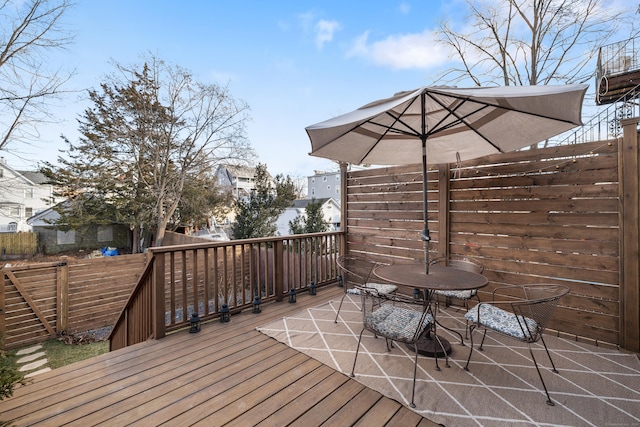 view of wooden deck