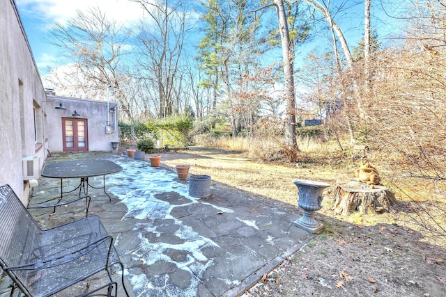 view of patio / terrace featuring french doors