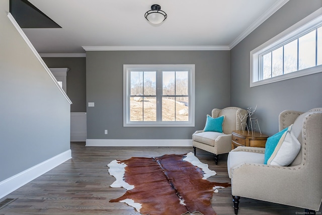 LOT7 Deerwood Rd, Oxford, CT 06478 - living area featuring ornamental molding, wood finished floors, and baseboards