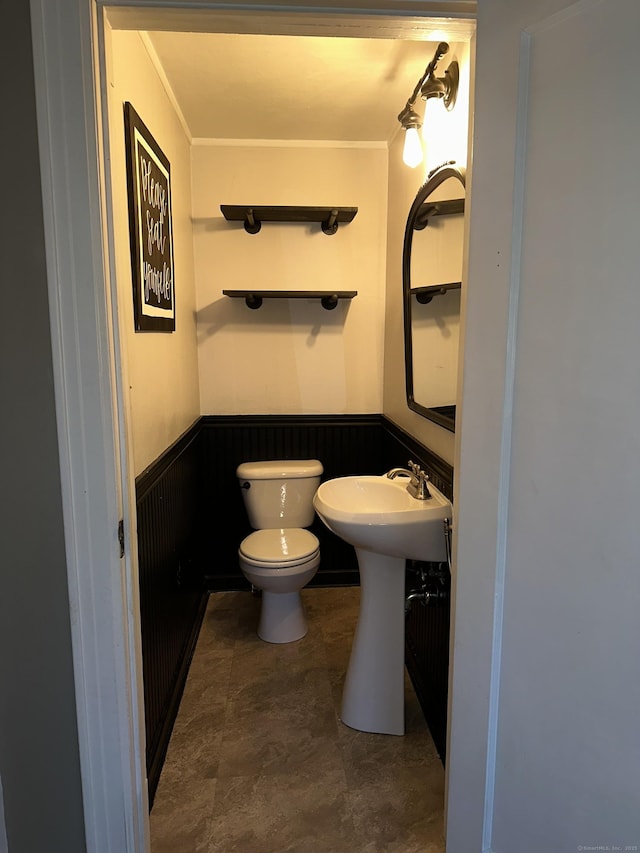 bathroom with toilet and sink