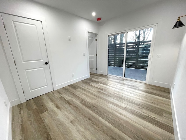 empty room featuring light wood-type flooring