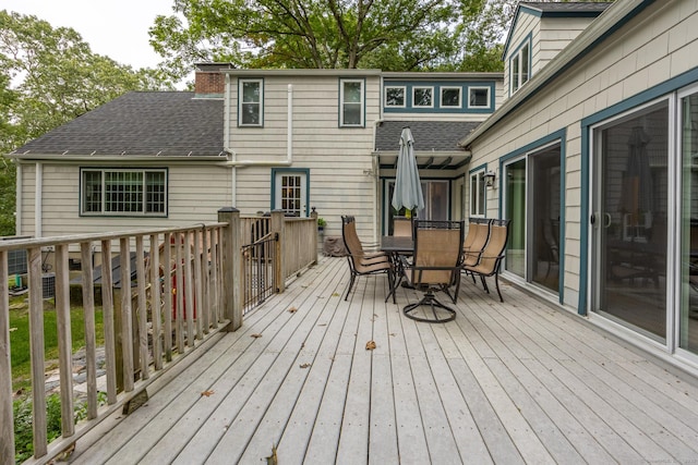 view of wooden deck