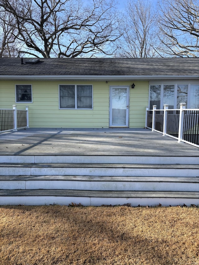 145 Massapeag Side Rd, Montville, CT 06382 - back of property with a wooden deck