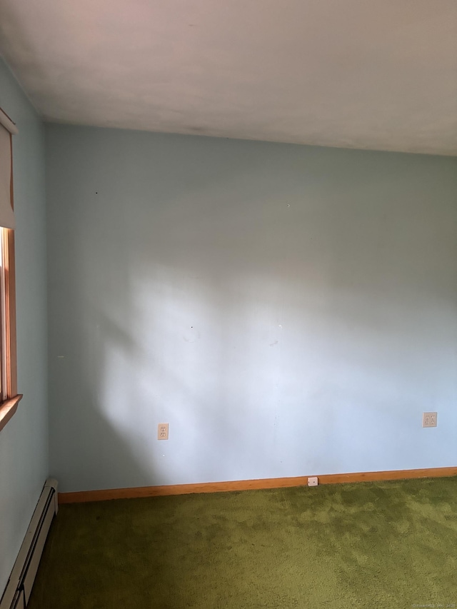 145 Massapeag Side Rd, Montville, CT 06382 - carpeted spare room featuring a baseboard radiator and baseboards