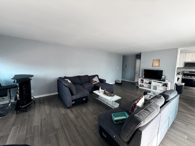 living room featuring hardwood / wood-style flooring