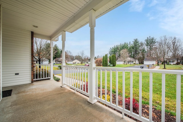 view of patio with covered porch