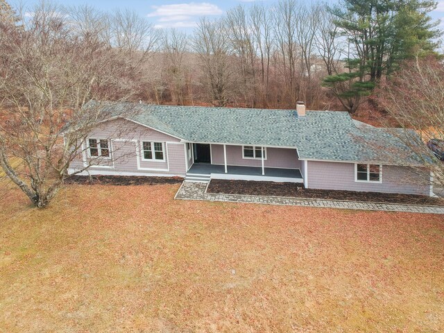 view of front of property with a patio