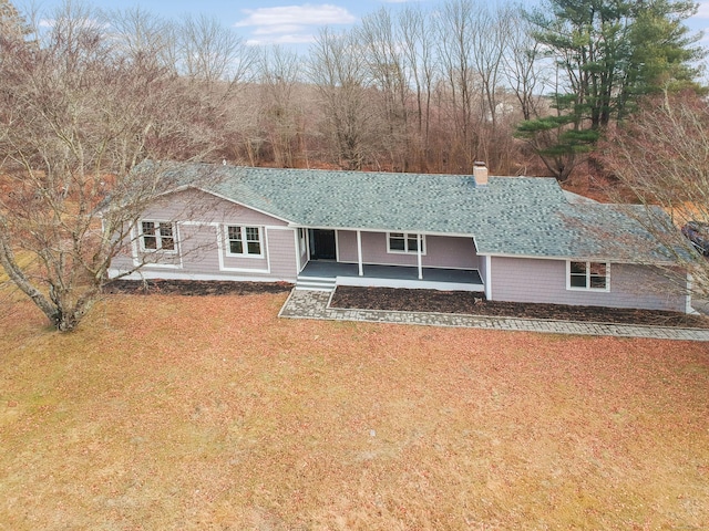 view of front of property with a patio area