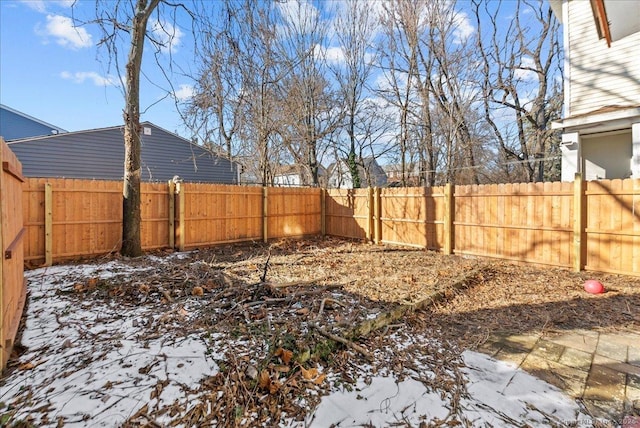 view of snowy yard