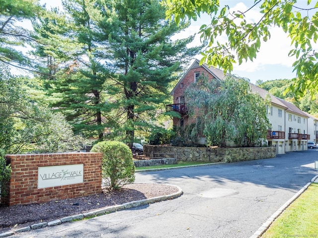 view of community sign