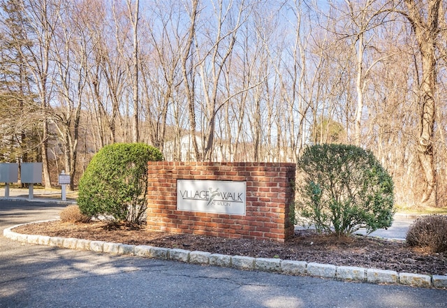 view of community sign