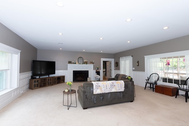 view of carpeted living room