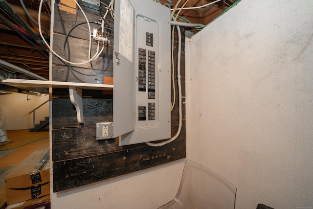 utility room with electric panel