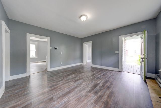 interior space featuring dark hardwood / wood-style floors