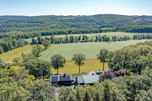 aerial view featuring a rural view