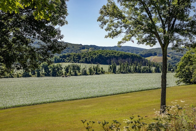 view of mountain feature featuring a rural view