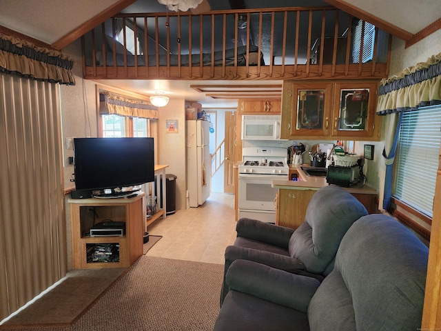 living room with ornamental molding and sink