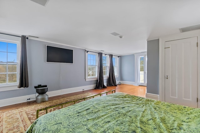 unfurnished bedroom featuring light hardwood / wood-style floors