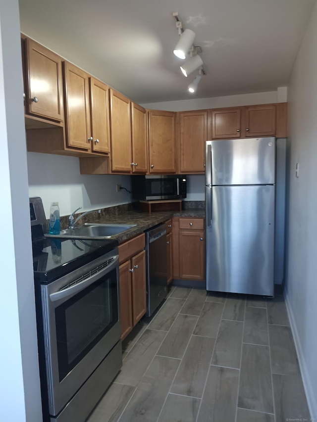 kitchen with stainless steel appliances and sink