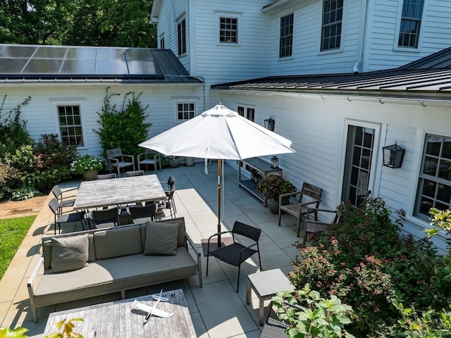 view of patio featuring outdoor dining area and outdoor lounge area