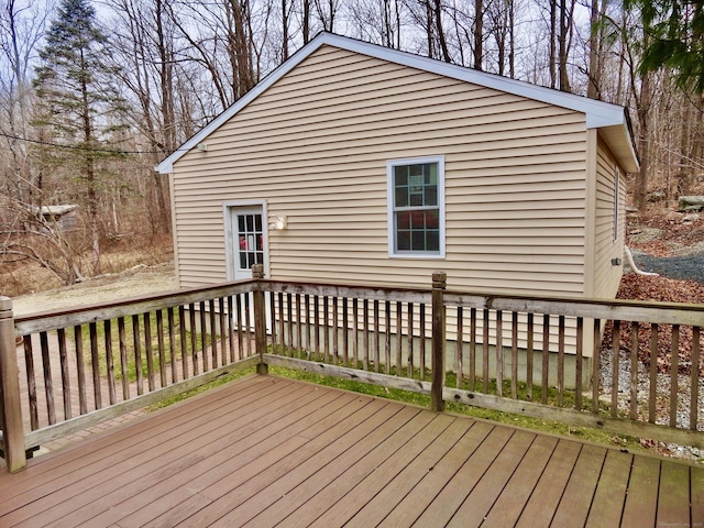 39 Baker St, Winchester, CT 06098 - view of wooden deck