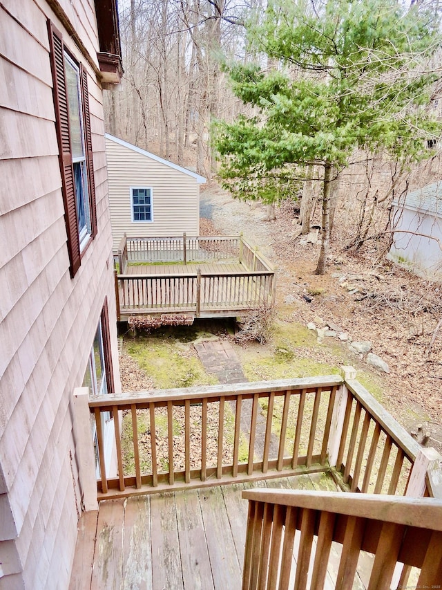 39 Baker St, Winchester, CT 06098 - view of wooden deck