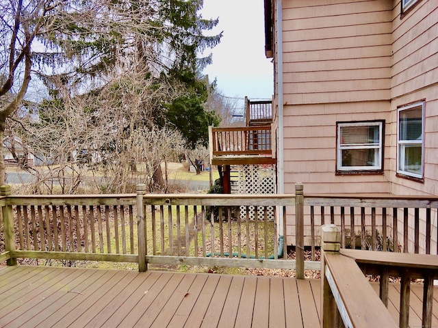39 Baker St, Winchester, CT 06098 - view of wooden deck