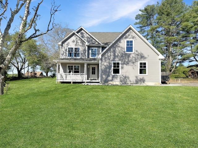 629 Hartford Rd, Salem, CT 06420 - view of front of home with a porch and a front lawn