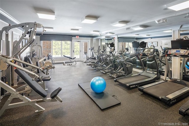 view of workout area