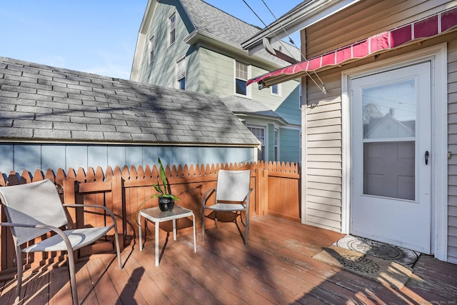 view of wooden deck