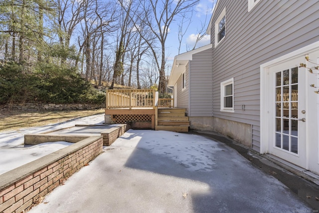 view of patio featuring a deck