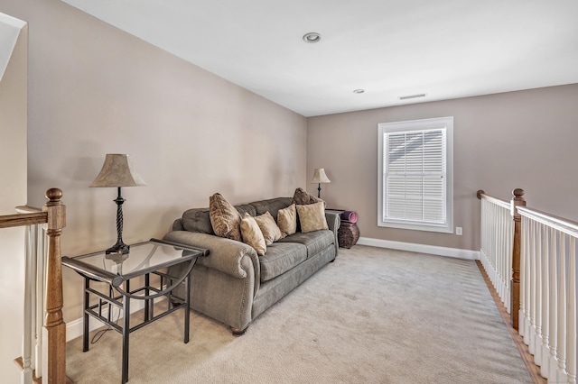 view of carpeted living room