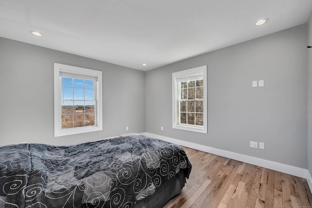 bedroom featuring wood-type flooring