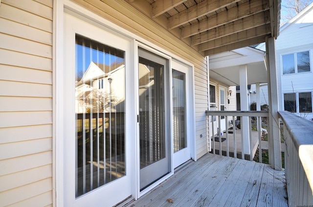 view of wooden deck