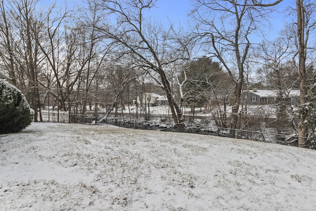 view of snowy yard