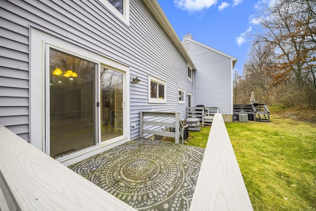 view of home's exterior featuring a lawn