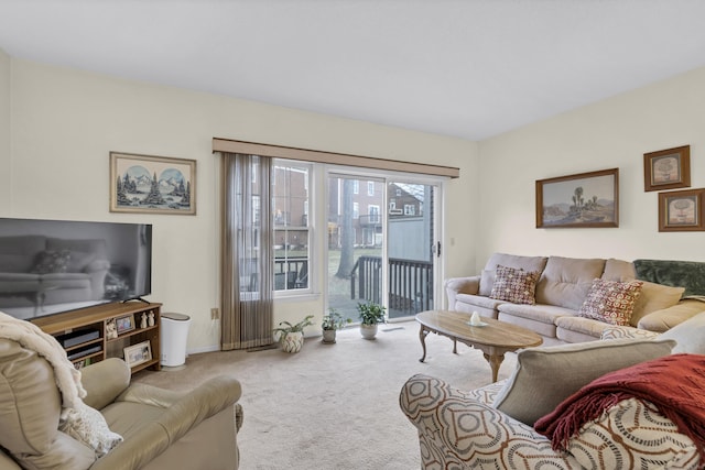 view of carpeted living room