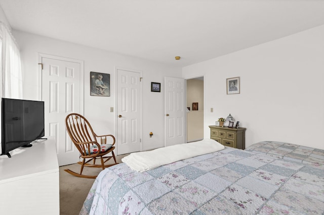 bedroom featuring carpet