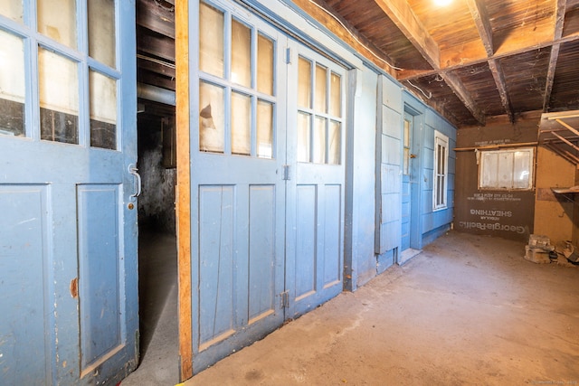 miscellaneous room with concrete flooring