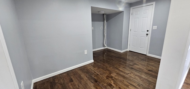 interior space featuring dark hardwood / wood-style flooring