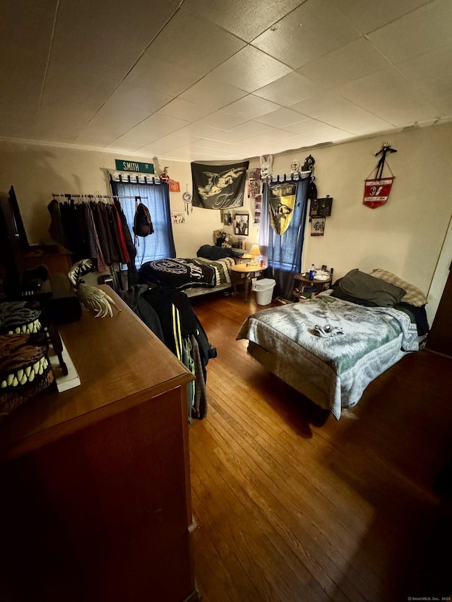 bedroom featuring wood-type flooring