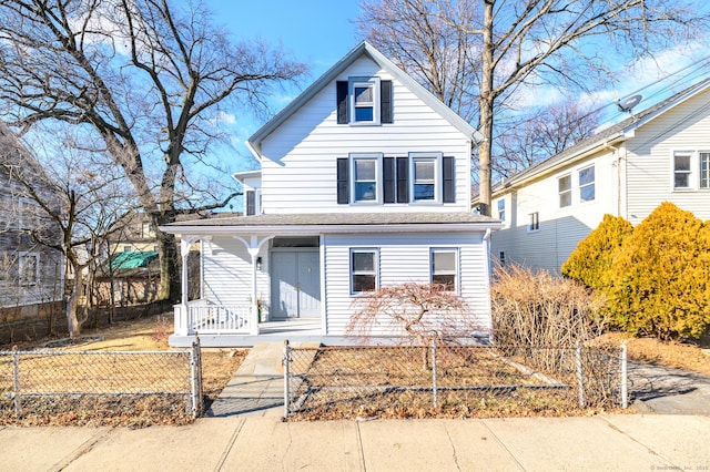 front of property with a porch