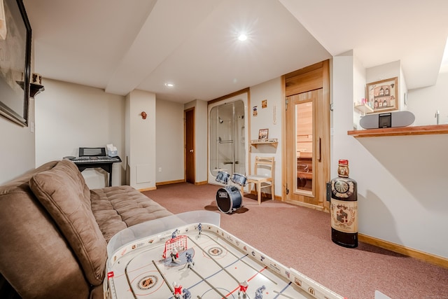 view of carpeted living room