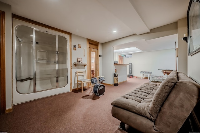 view of carpeted living room