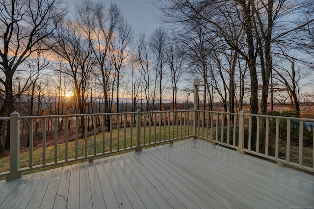 view of deck at dusk