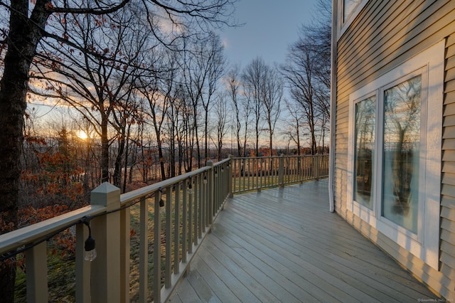 view of deck at dusk